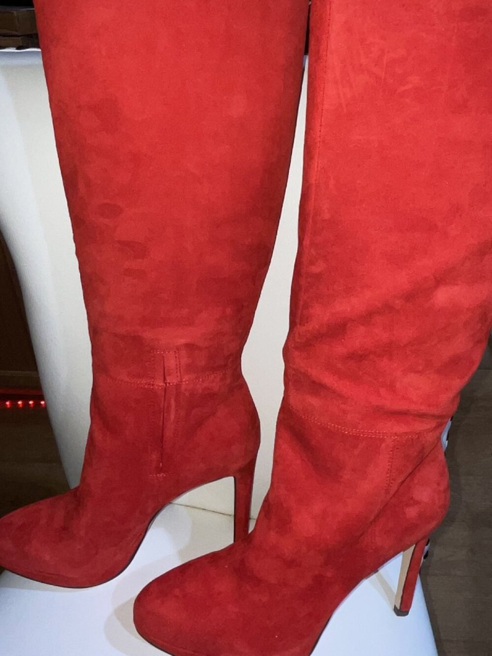 New Nine West Red Suede Boot  (Sz 8)
